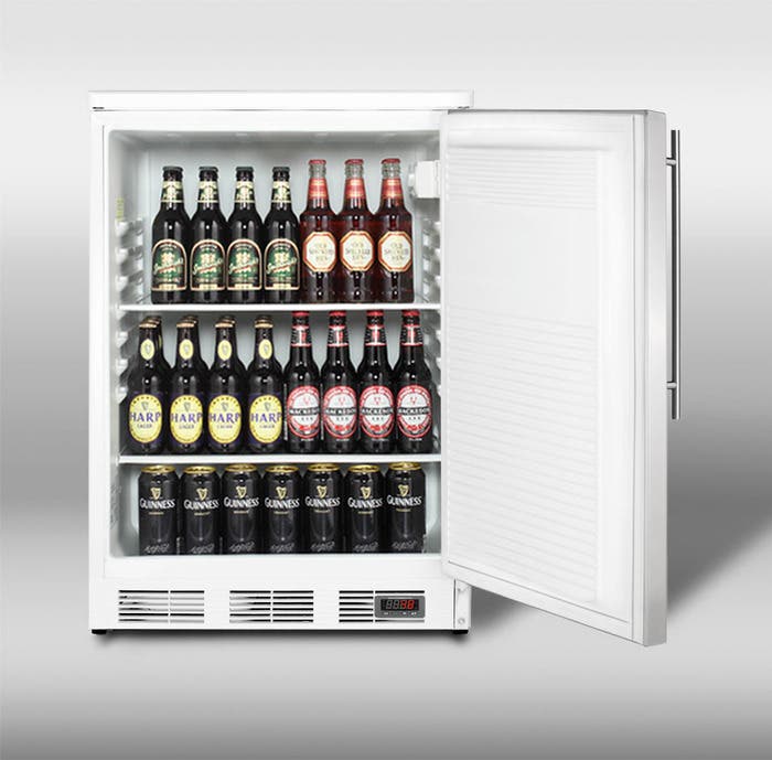 Summit FF7LPUBSSHV Stainless Door with Vertical Thin Handle