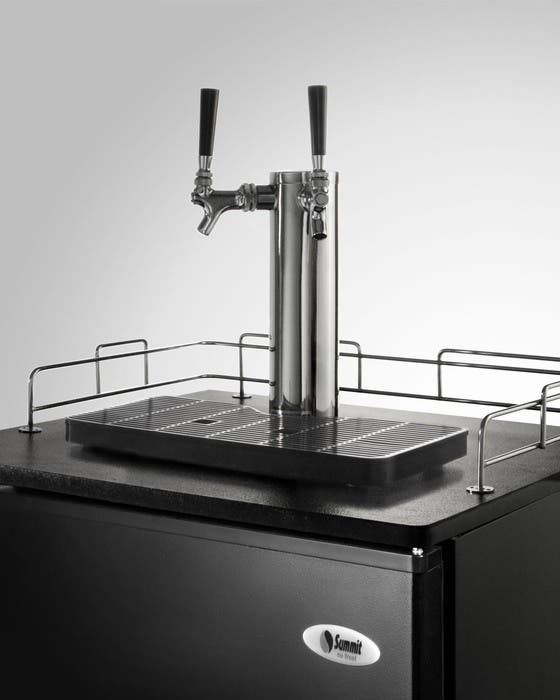 Summit KIT595BRSTWIN Brass plated twin tap system
