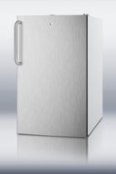 20" Wide Built-in Undercounter Refrigerator-freezer With A Lock, Exterior, And Integrated Door Frame For Overlay Panels