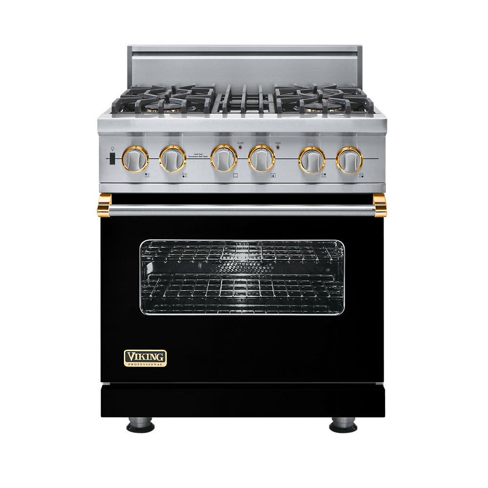 Viking VDSC5304BBKBR Black with Brass Accent