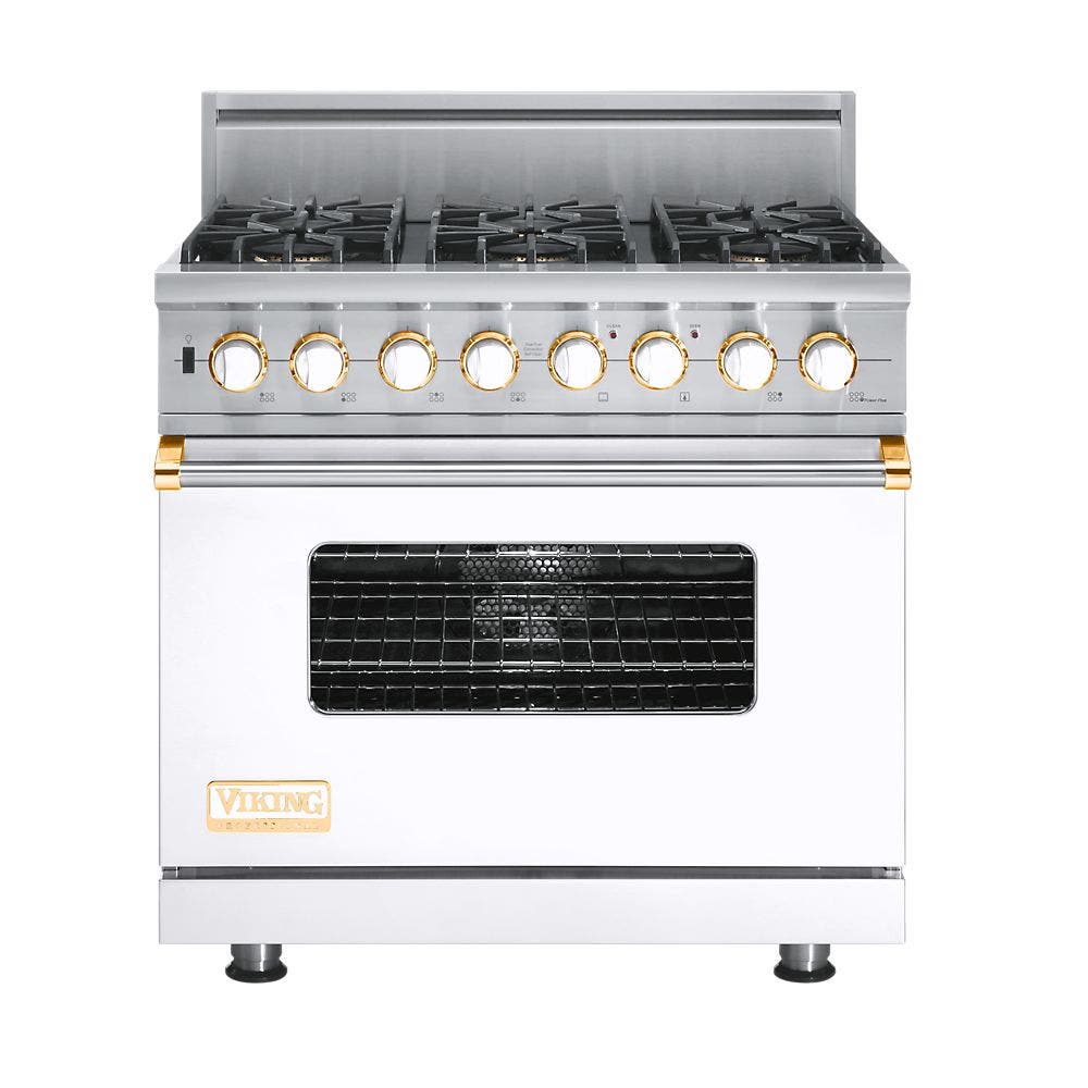 Viking VDSC5366BWHBR White with Brass Accent