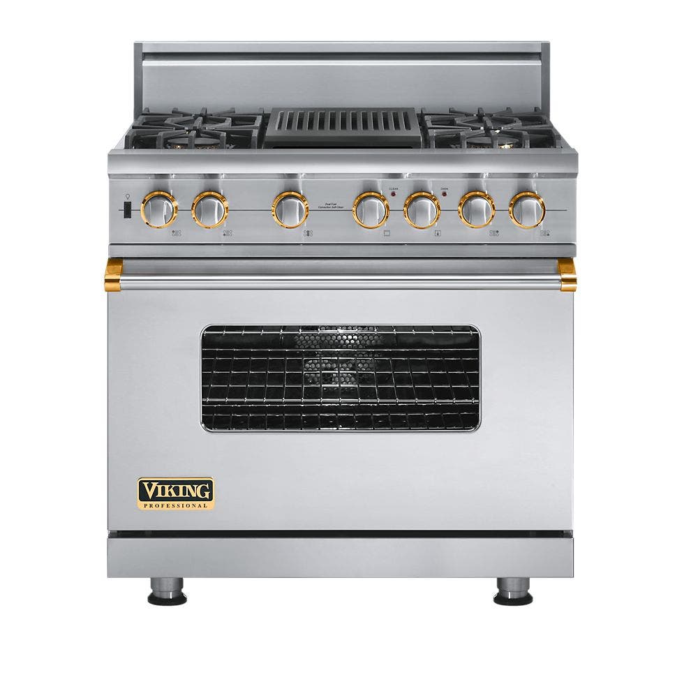 Viking VDSC5364QSSBR Stainless Steel with Brass Accent