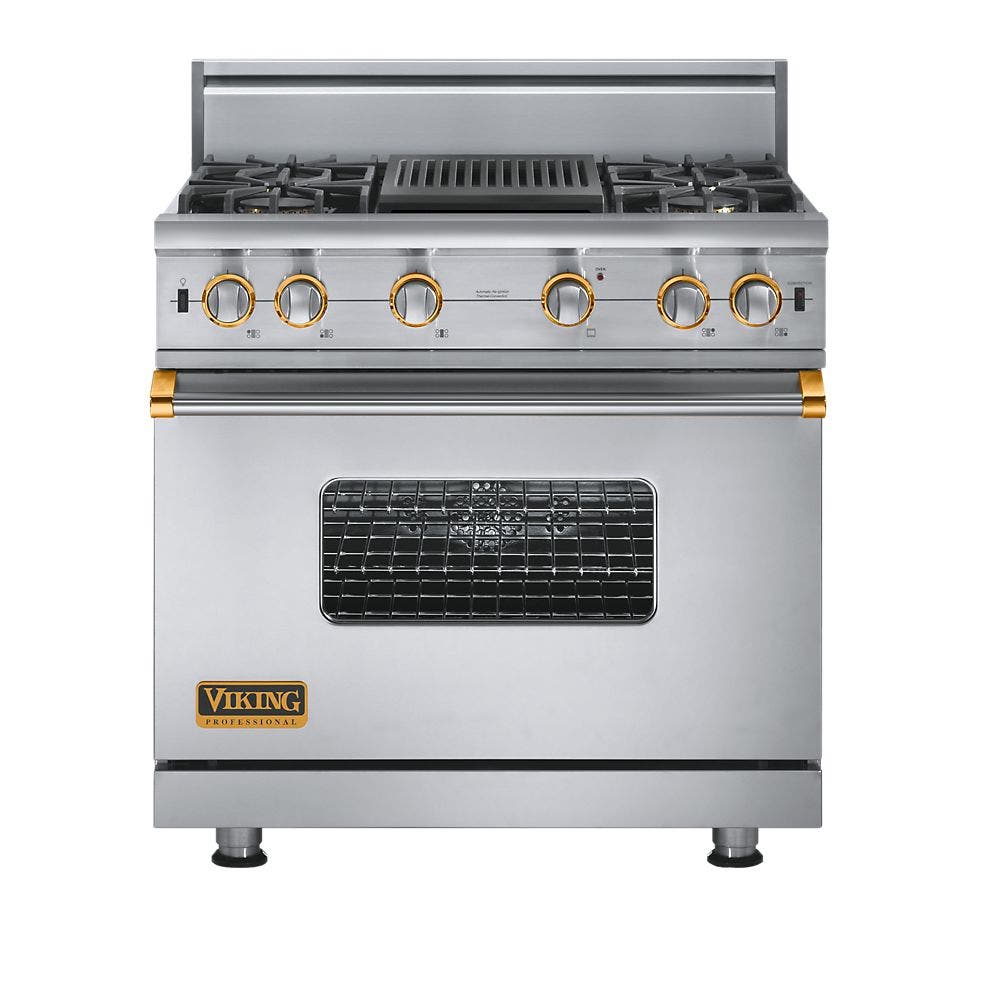 Viking VGCC5364QSSBR Stainless Steel with Brass Accent