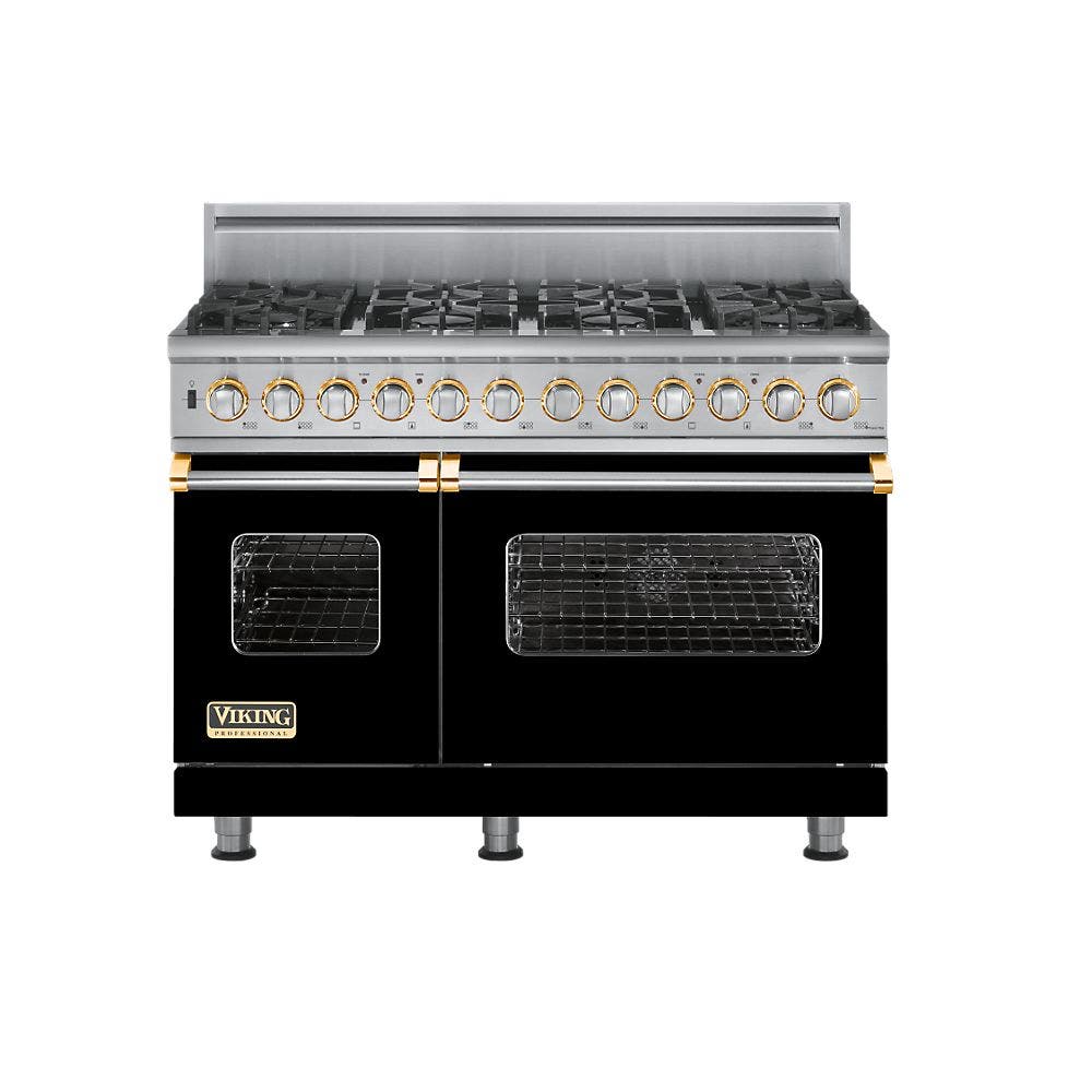 Viking VDSC5488BBKBR Black with Brass Accent