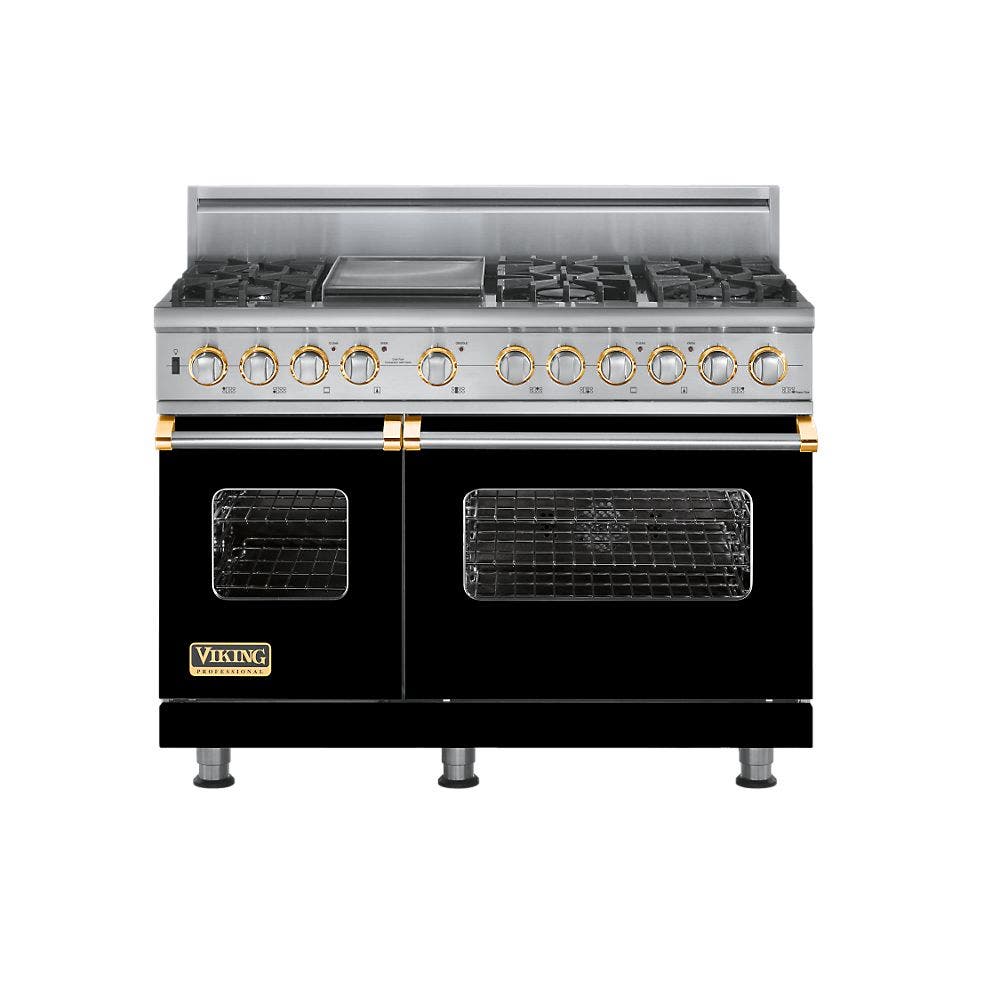 Viking VDSC5486GBKBR Black with Brass Accent