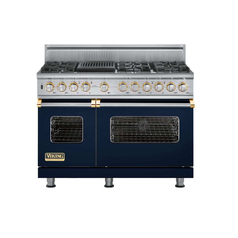 Viking VDSC5486QBR Custom Colors with Brass Accent