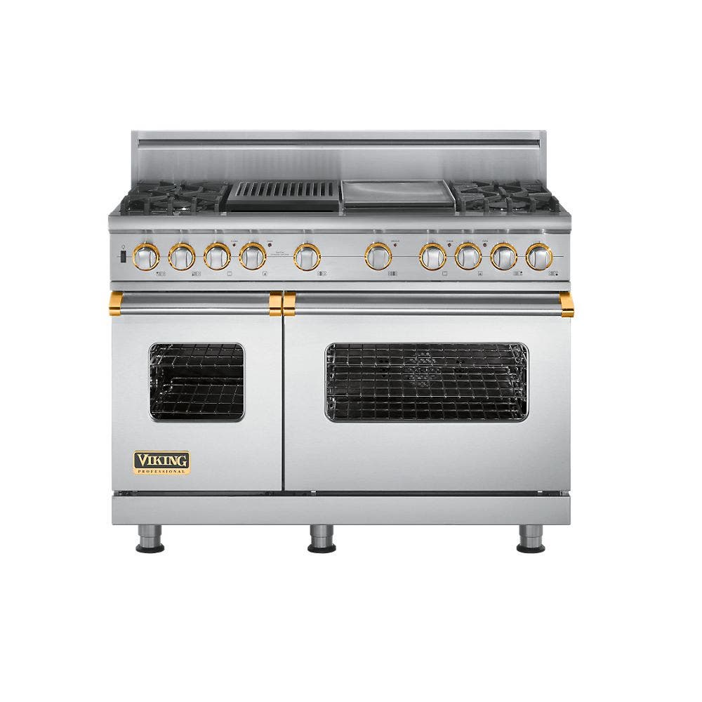 Viking VDSC5484GQSSBR Stainless Steel with Brass Accent