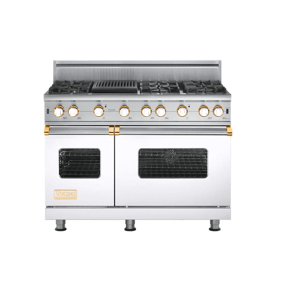 Viking VGCC5486QWHBR White with Brass Accent