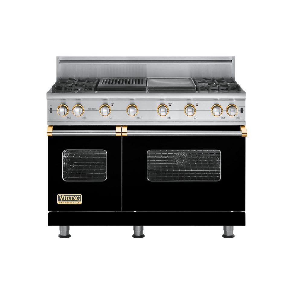 Viking VGCC5484GQBKBR Black with Brass Accent