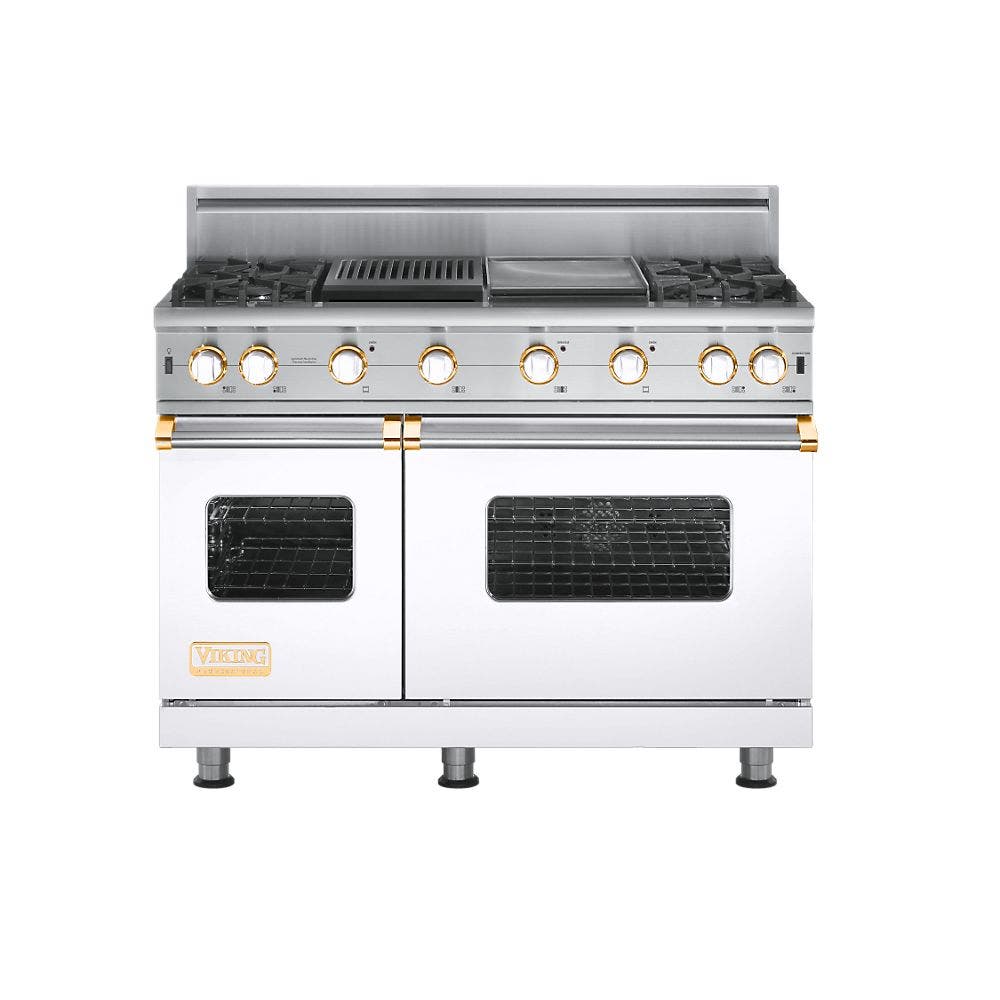 Viking VGCC5484GQWHBR White with Brass Accent