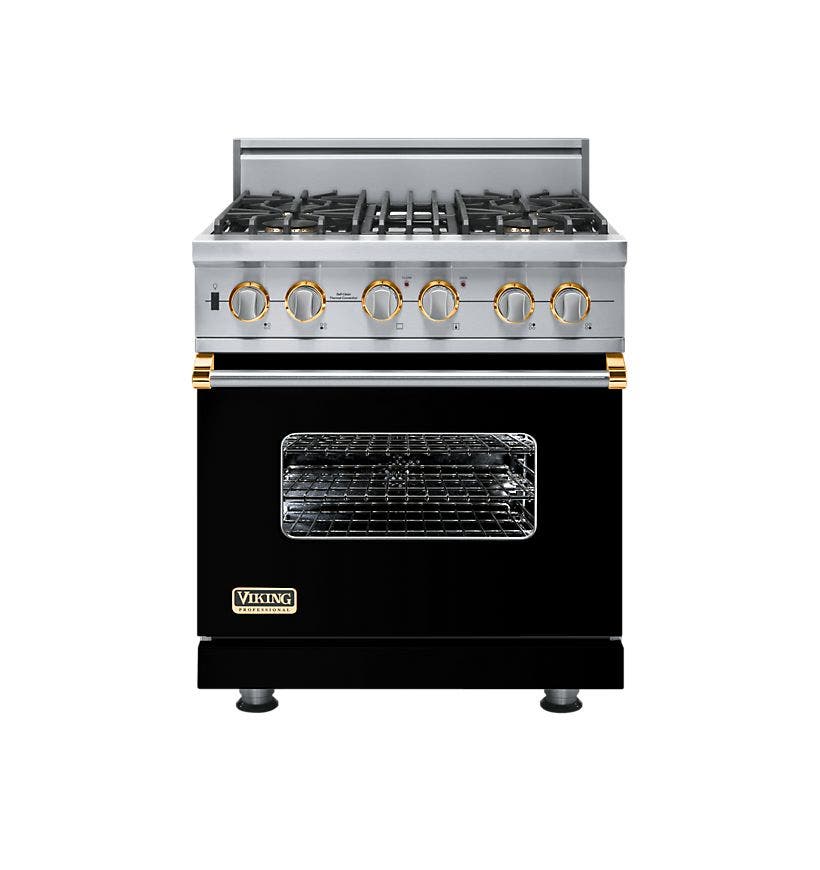 Viking VGSC5304BBKBR Black with Brass Accent