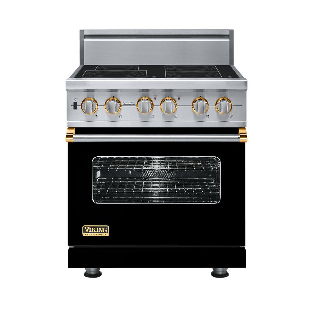 Viking VISC5304BBKBR Black with Brass Accent