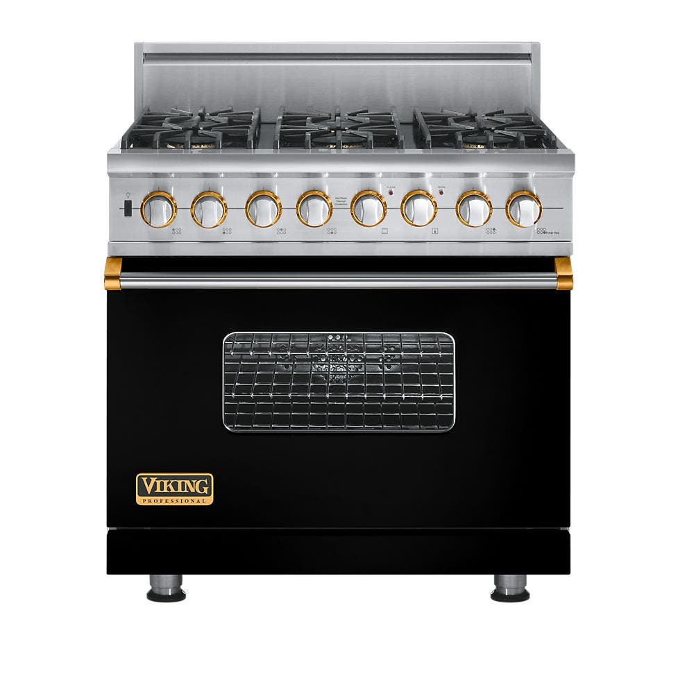 Viking VGSC5366BBKBR Black with Brass Accent