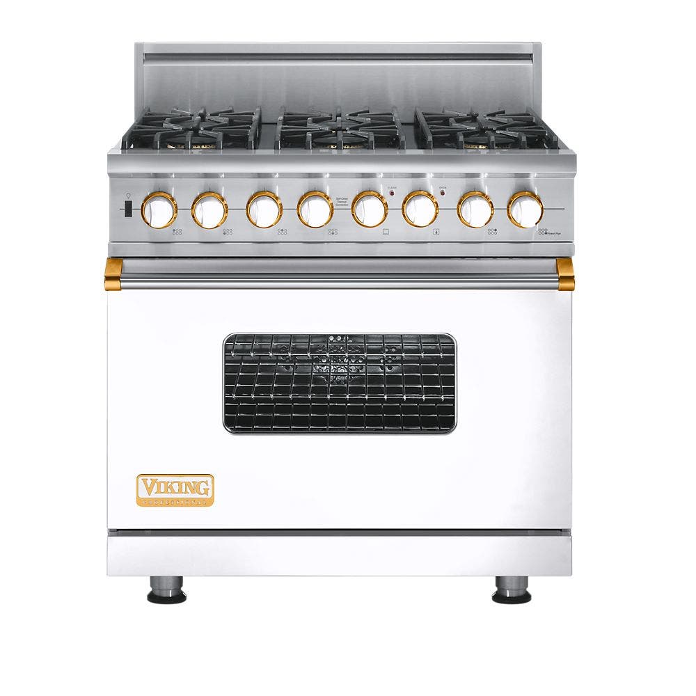 Viking VGSC5366BWHBR White with Brass Accent