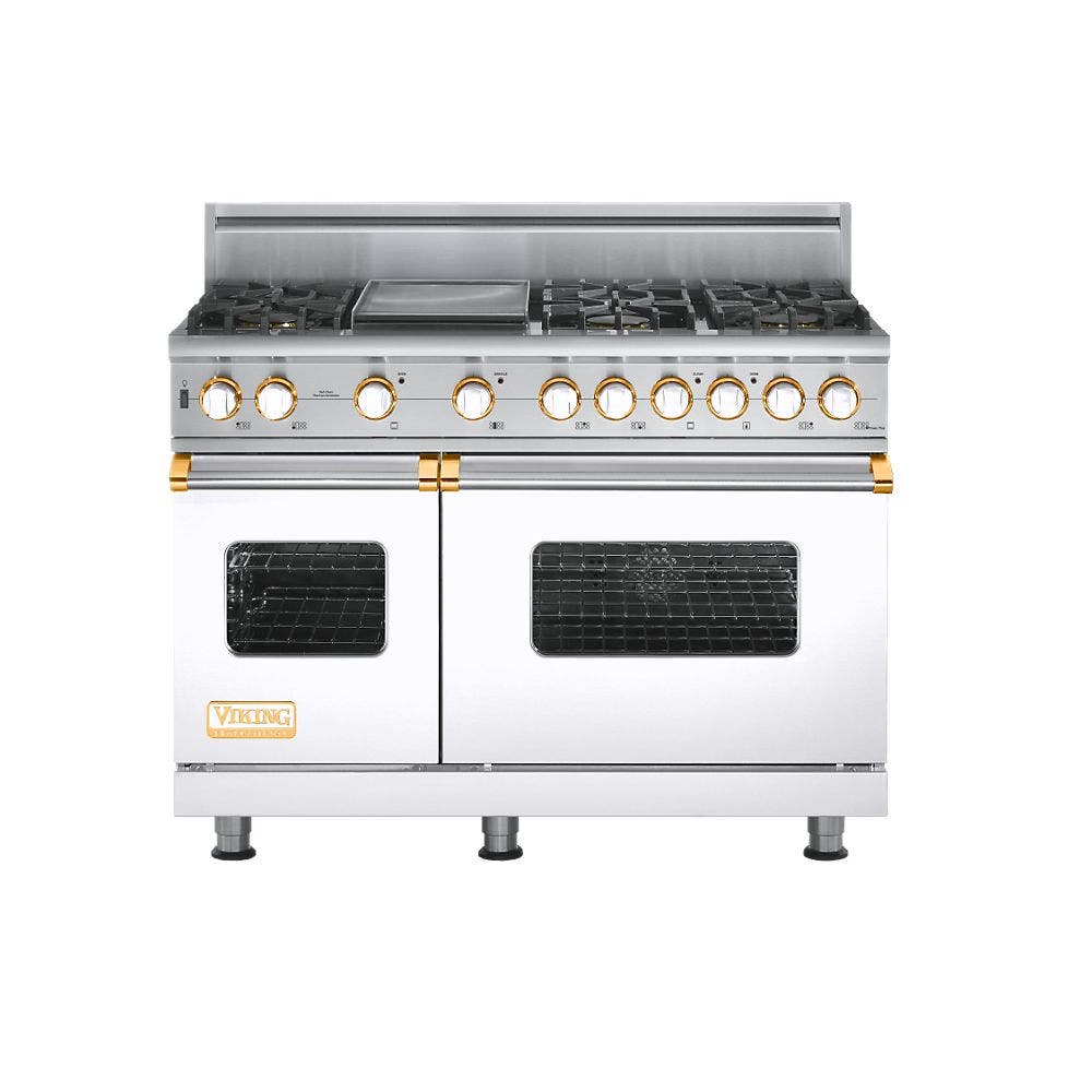 Viking VGSC5486GWHBR White with Brass Accent
