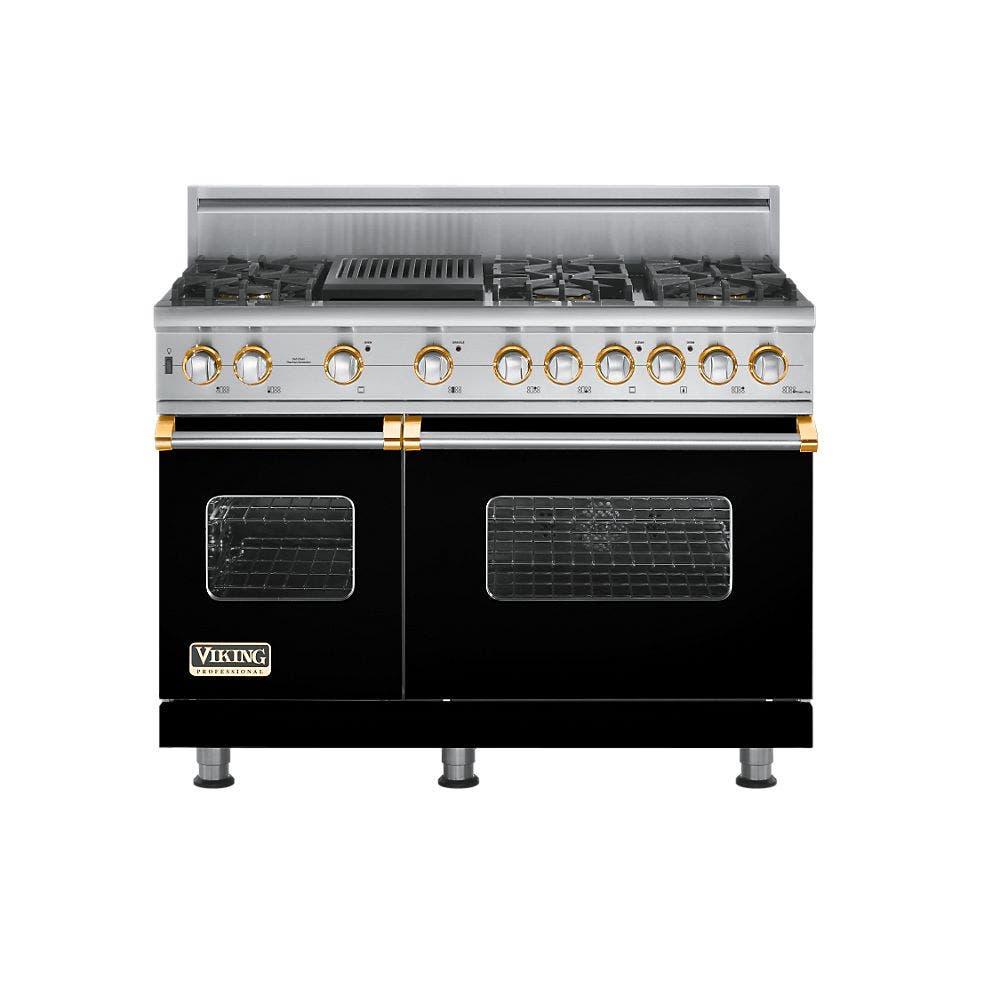 Viking VGSC5486QBKBR Black with Brass Accent