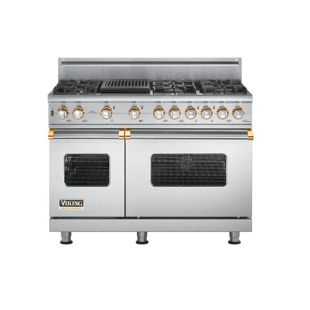 Viking VGSC5486QSSBR Stainless Steel with Brass Accent