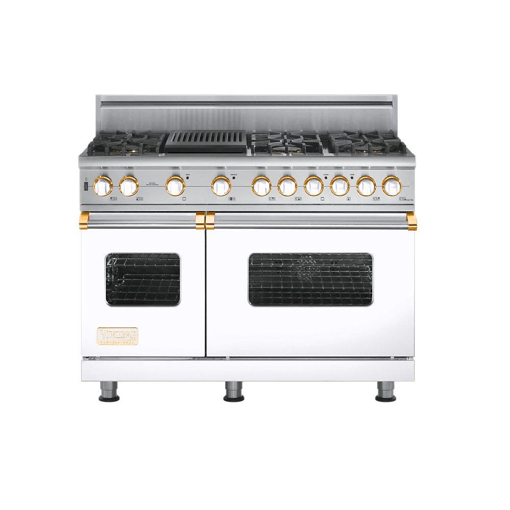Viking VGSC5486QWHBR White with Brass Accent