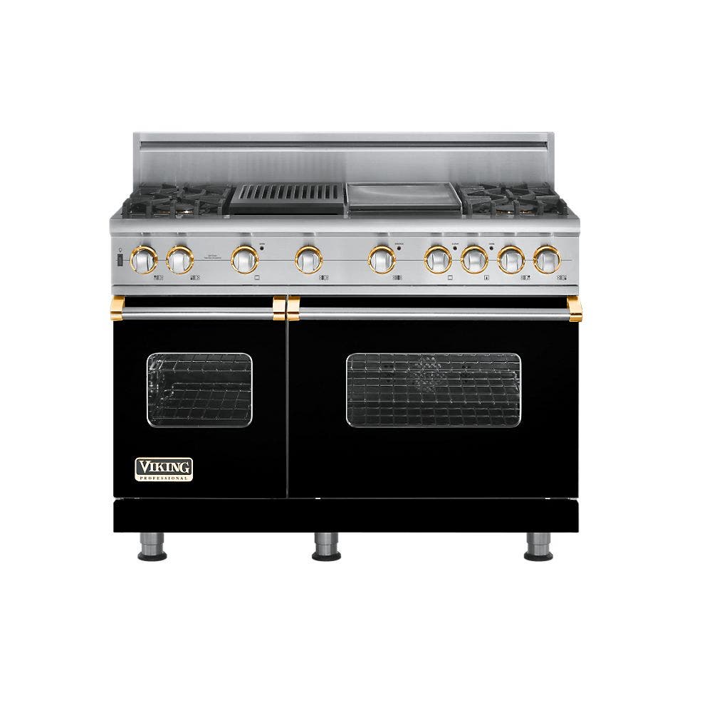 Viking VGSC5484GQBKBR Black with Brass Accent
