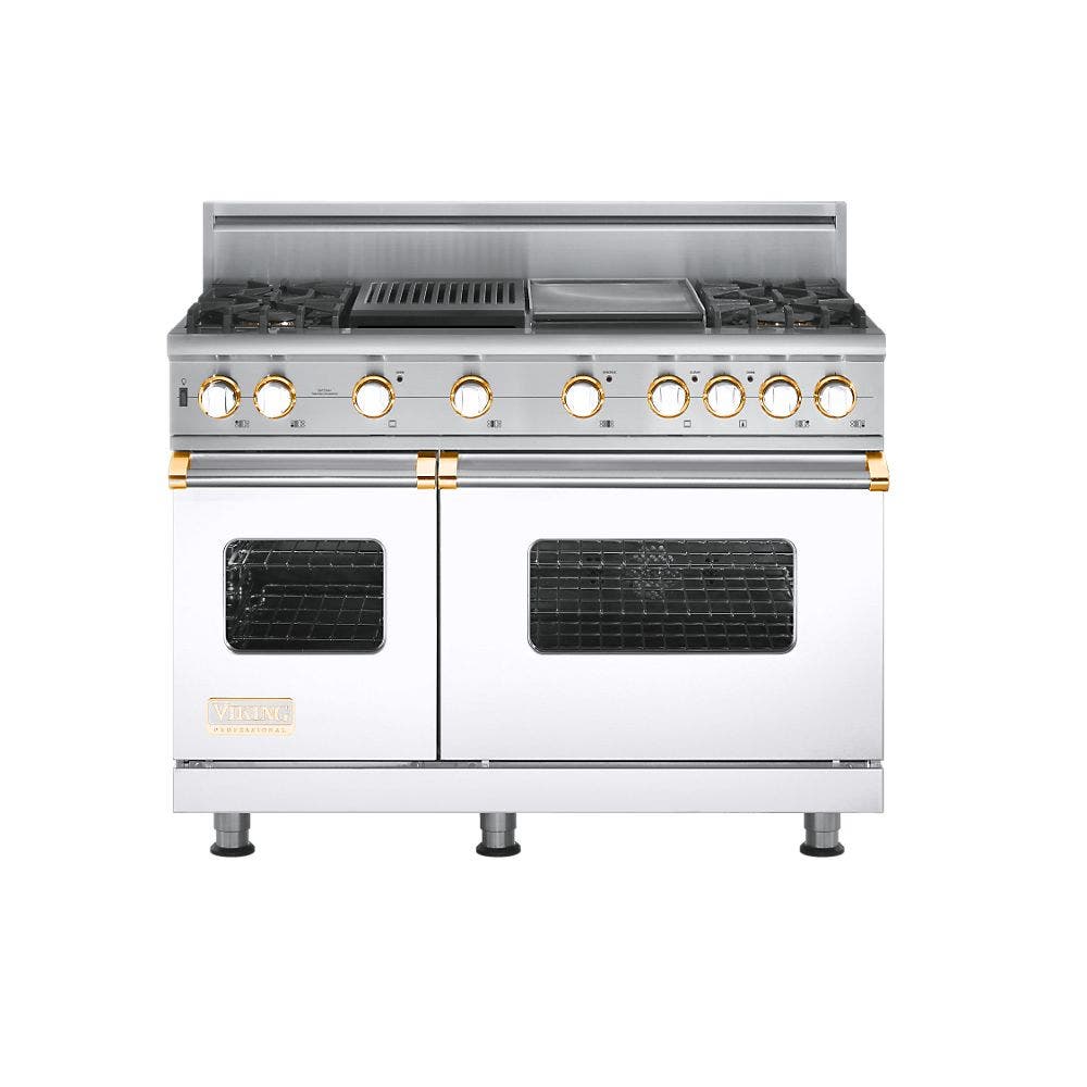Viking VGSC5484GQWHBR White with Brass Accent