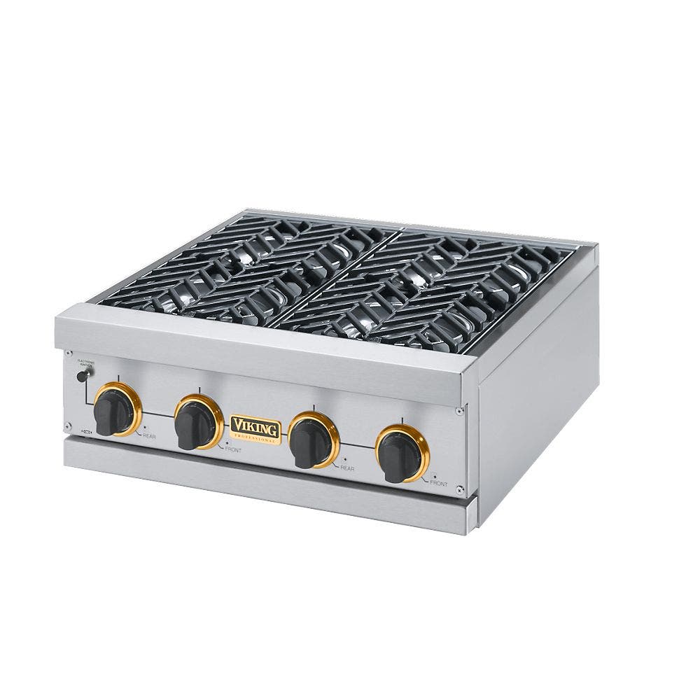 Viking VGRT244TLSSBR Liquid Propane with Brass Accent