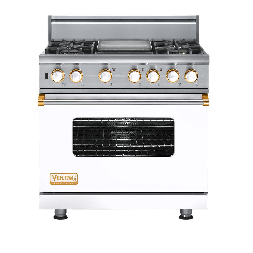 Viking VDSC5364GWHBR White with Brass Accent