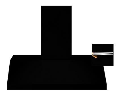 Viking DTWS42491BKBR Black with Brass Accent Rail