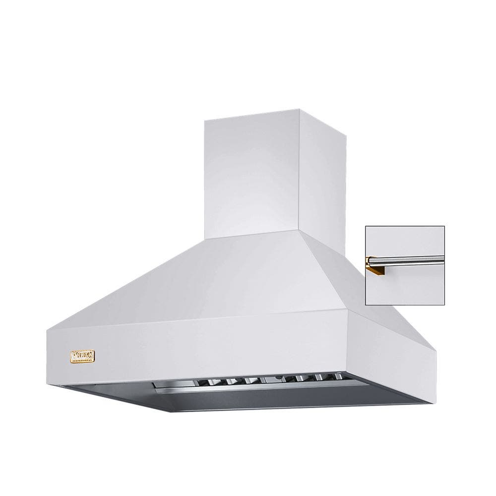 Viking VCWH6048WHBR White with Brass Accent Rail
