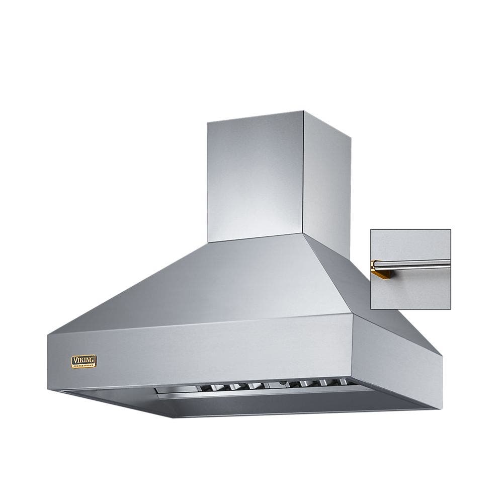 Viking VCWH3048SSBR Stainless Steel with Brass Accent Rail