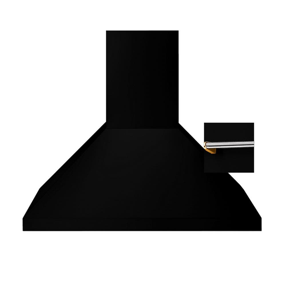 Viking DCWH4244BKBR Black with Brass Accent Rail
