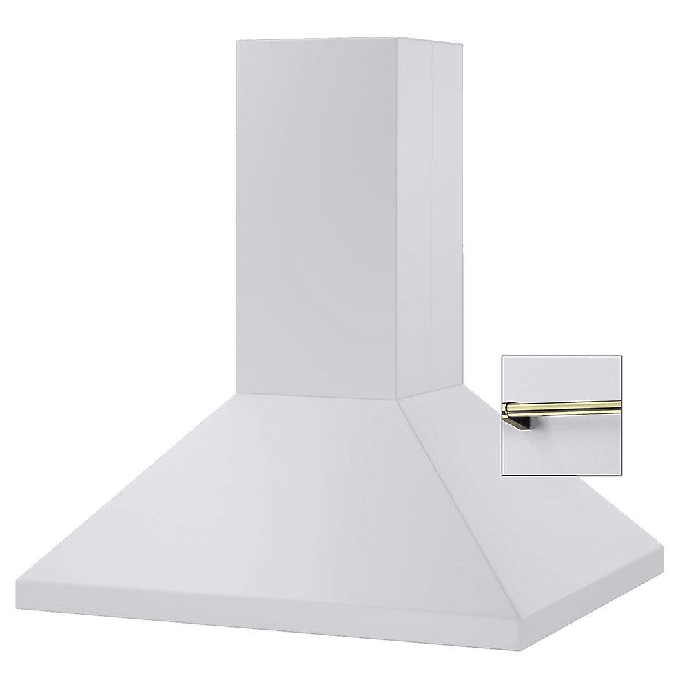 Viking DCIH3604WHBR4 White with Brass Accent Rail