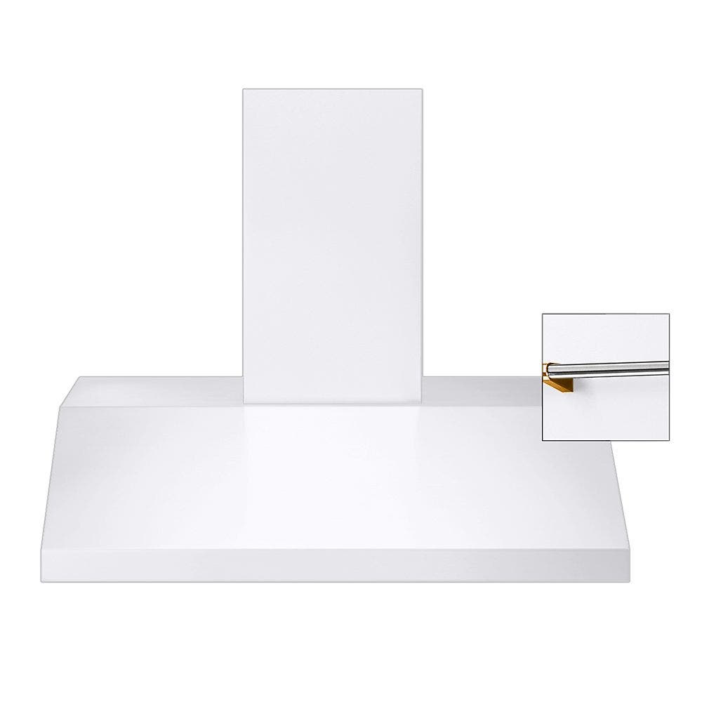 Viking DTWS30491WHBR White with Brass Accent Rail