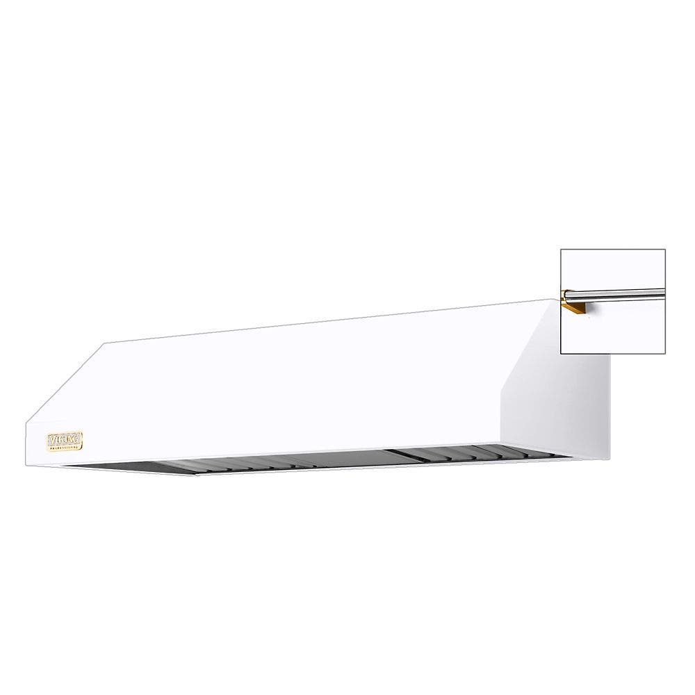 Viking VWH3610WHBR White with Brass Accent Rail