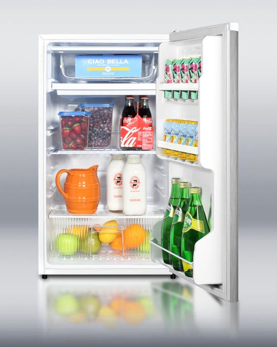 Summit FF41ESSS Stainless Steel with White Cabinet