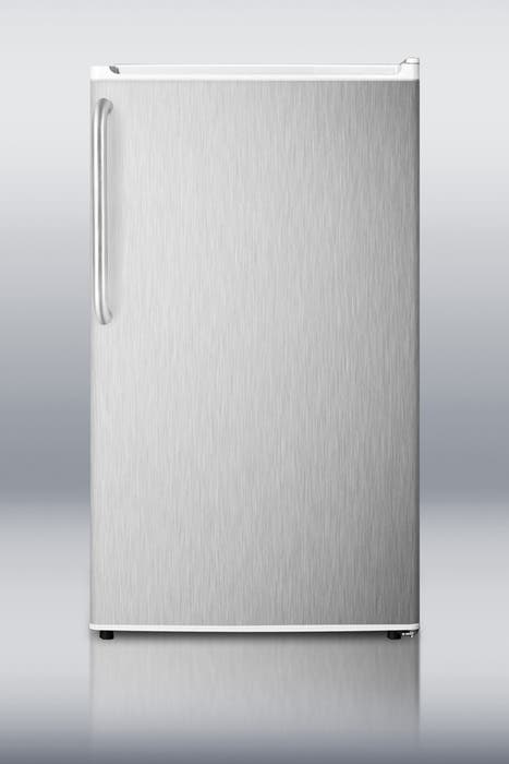 Summit FF41ESSSTB Stainless Steel with Pro Handle and White Cabinet