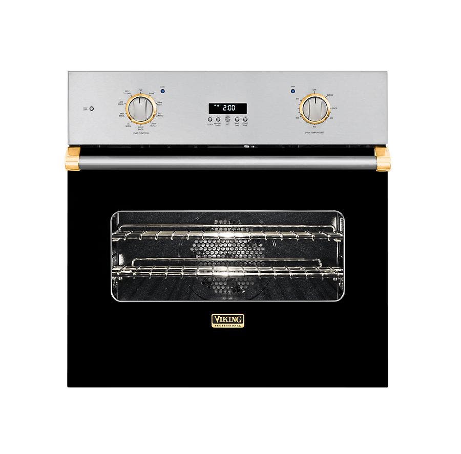 Viking VESO1302BKBR Black with Brass Accent
