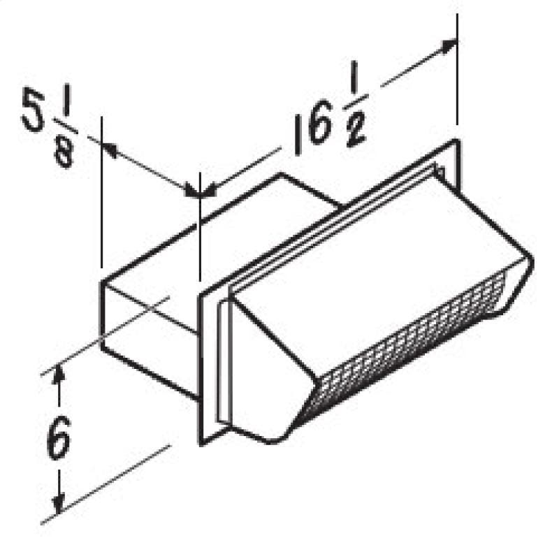 Best WC638 Paintable 3-1/4" x 14" Wall Cap