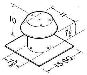 Broan 611 Aluminum Roof Cap