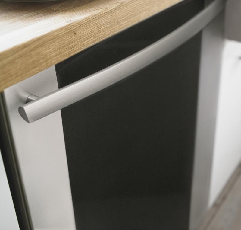 Asko 808929429 Black Glass and Stainless Door Panel