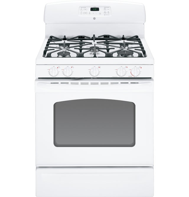 GE JGB282DETWW 30" Freestanding Gas Range with 5 Sealed Burners, ...