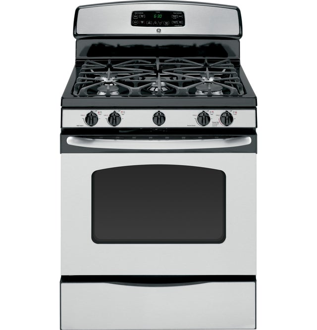 GE JGB282SETSS 30" Freestanding Gas Range with 5 Sealed Burners, ...