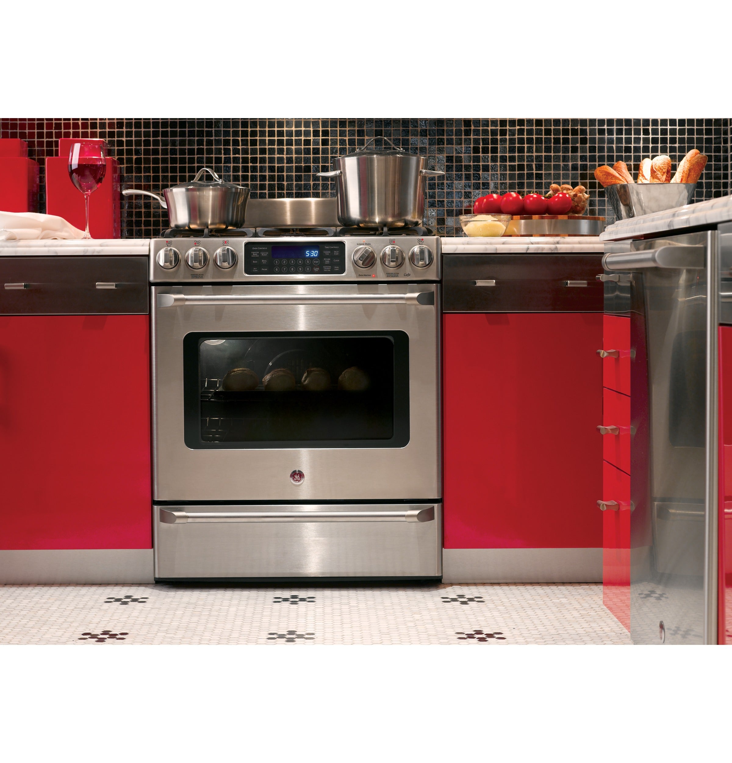 GE C2S985SETSS 30 Inch Slide-in Dual Fuel Range Stainless Steel