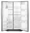 24.5 cu. ft. Counter-Depth Side by Side Refrigerator with MicroEtch Spill Control Glass Shelves, Gallon Door Storage, External Ice/Water Dispenser and LED Lights