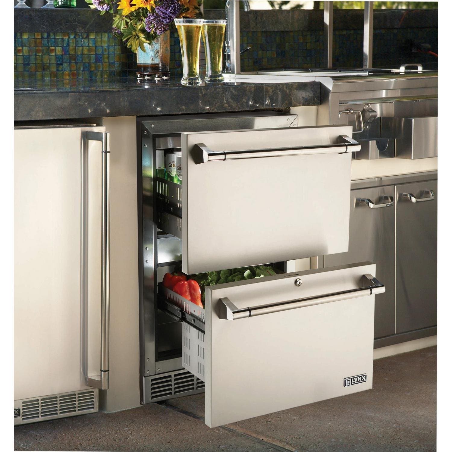 Lynx L24DWR 24" Outdoor Double Drawer Refrigerator