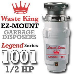Waste King 1001 1/2 HP Continuous Feed Waste Disposer