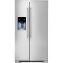 22.6 cu. ft. Counter-Depth Side by Side Refrigerator with Luxury-Design Glass Shelves, Perfect Temp Drawer, External Ice/Water Dispenser and Wave-Touch Controls