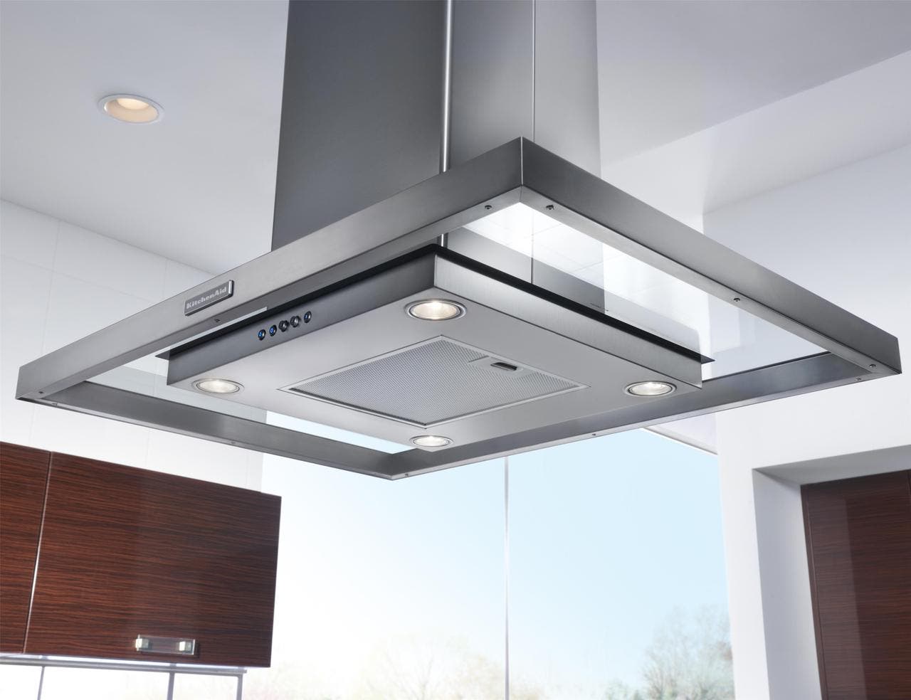 KitchenAid KXI4336YSS 36" Island Chimeny Range Hood