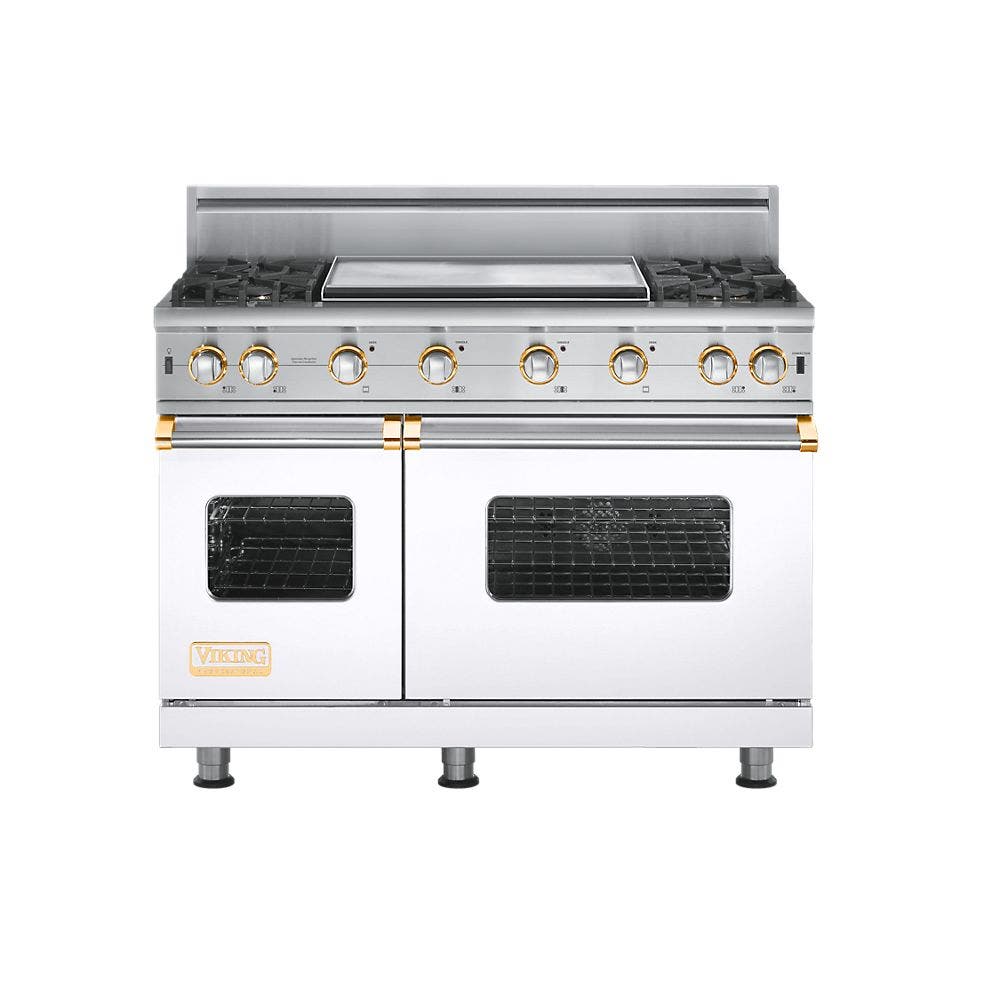 Viking VGCC5484GWHBR White with Brass Accent