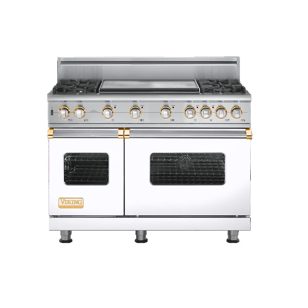 Viking VGSC5484GWHBR White with Brass Accent