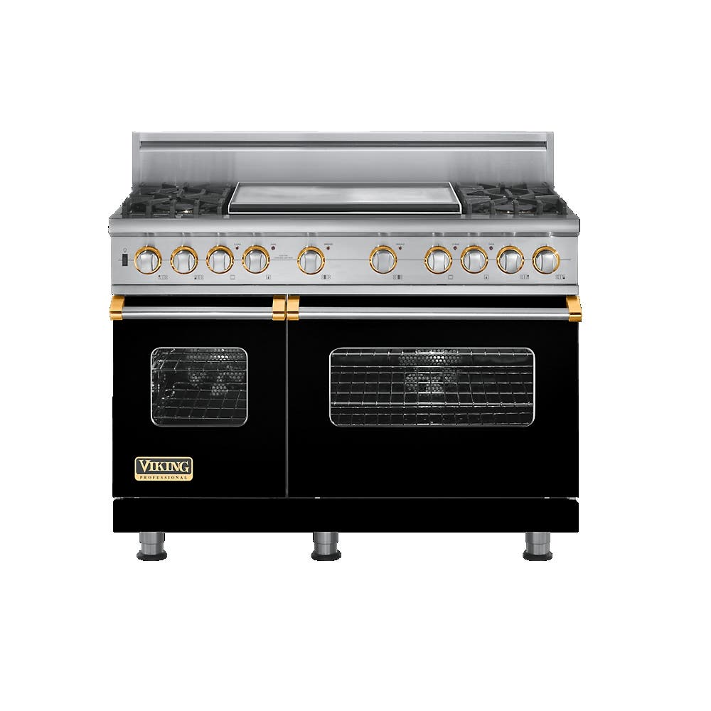 Viking VDSC5484GBKBR Black with Brass Accent